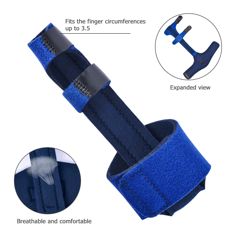 Finger splint brace adjustable support stabilizer straightening broken fingers built-in aluminum alloy fix arthritis pain relief