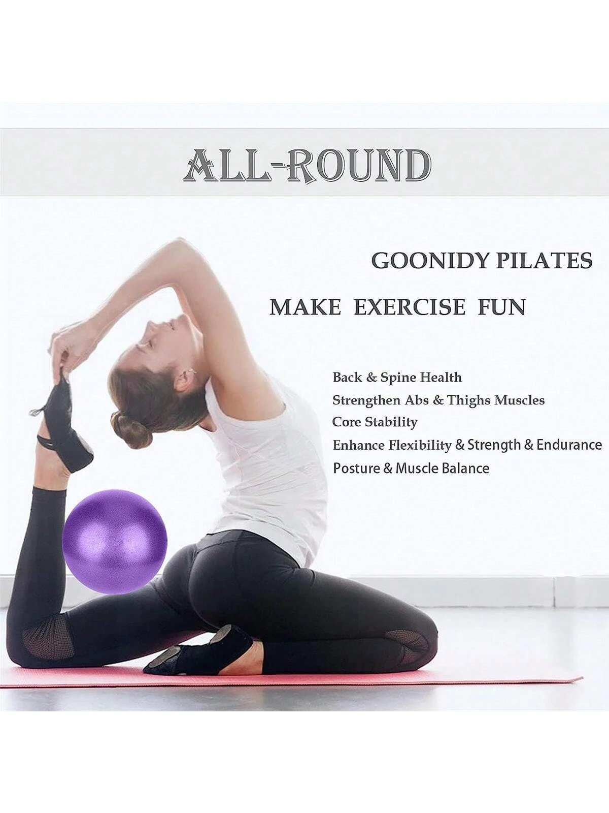Small Pilates Ball Mini Workout Ball Core 9 Inch Small Exercise Mini Bender Pilates Yoga Workout