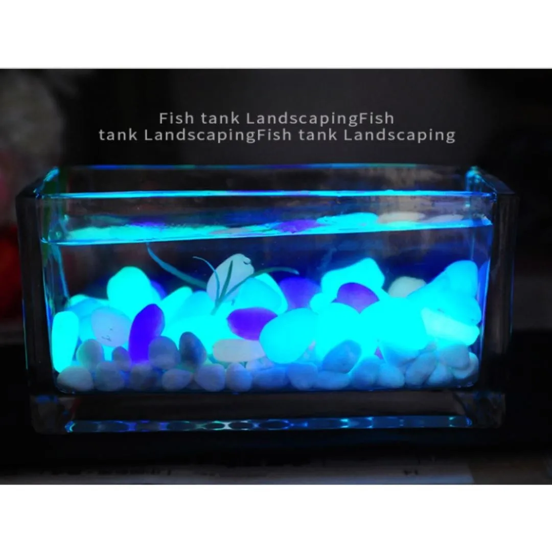 Glow Stones For Aquarium 100Pcs Glow In Dark Garden Stones - Luminous Pebbles For Outdoor Decor, Aquarium, Pathways Aquarium Glow Pebbles