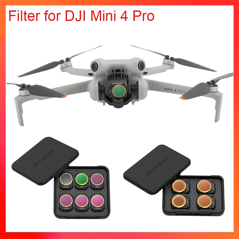 

Filter Set for DJI Mini 4 Pro Filter Camera Optical Glass ND8/16/32/64 CPL NDPL Polarizer ND Filters Accessoires