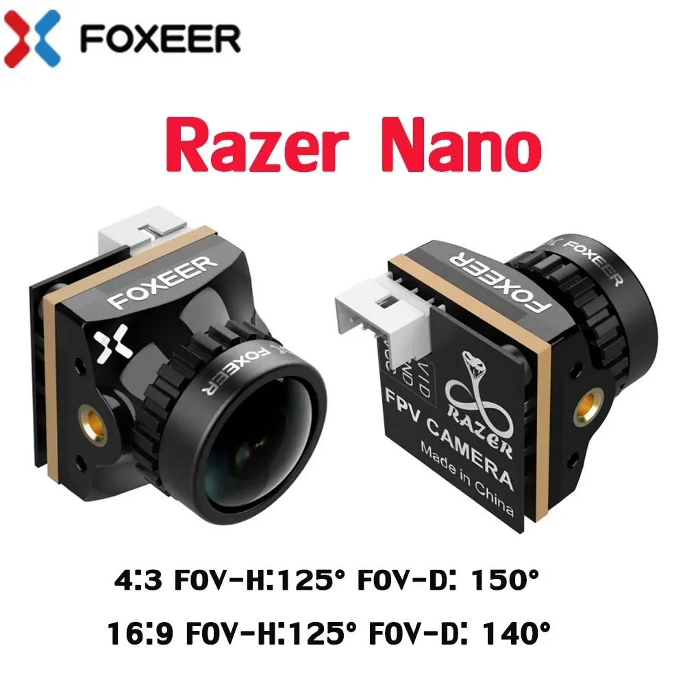 Foxeer Razer Pico Mini Micro NANO 1200TVL FPV Camera 4:3 16:9 NTSC PAL Switchable for RC Drone, 1.8mm Lens, Low Latency, Lightwe thumbnail 3