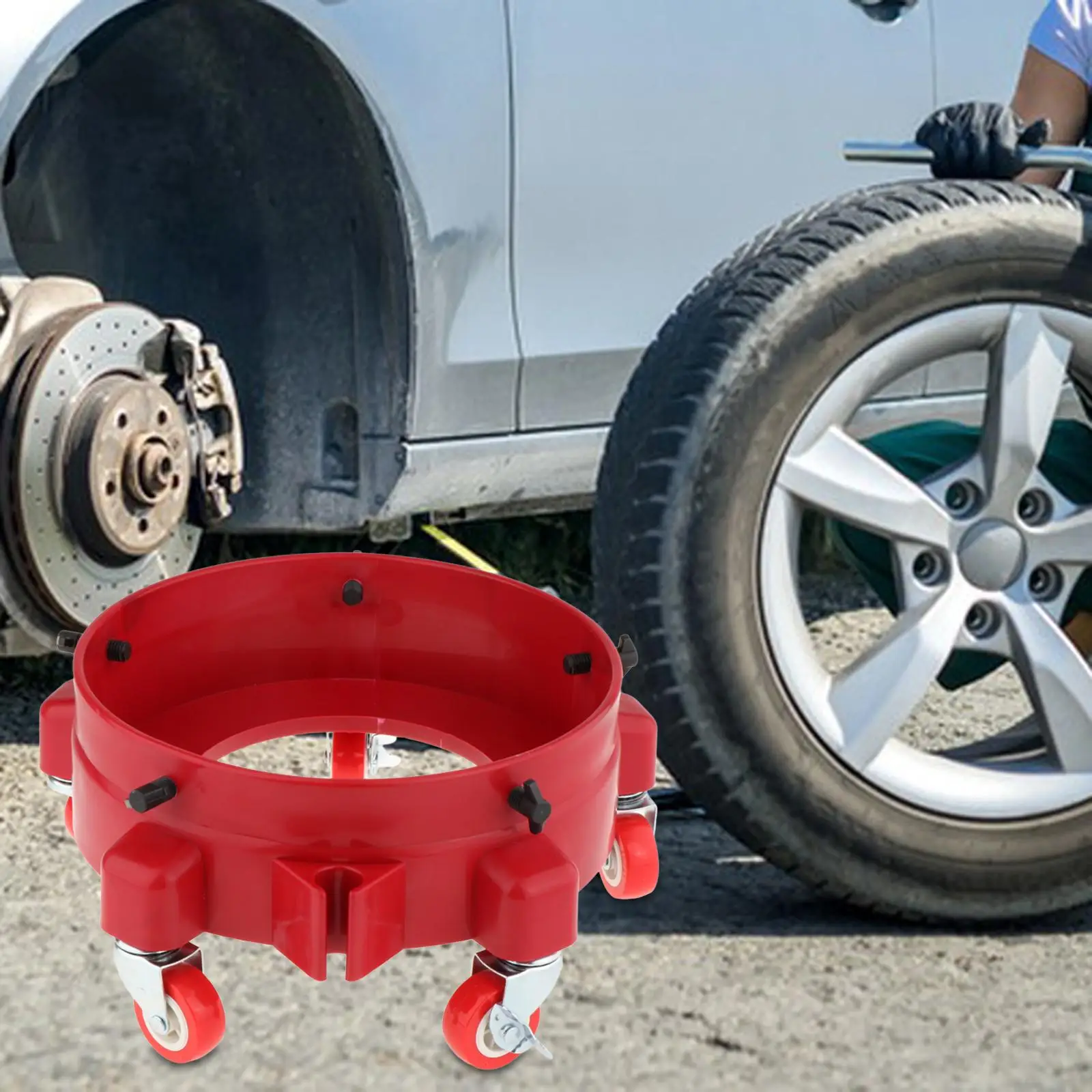 Rolling Bucket Dolly Detailing Tool Removable Bucket Mover Wear Resistance Car Wash Dolly for Car Beauty Cleaners