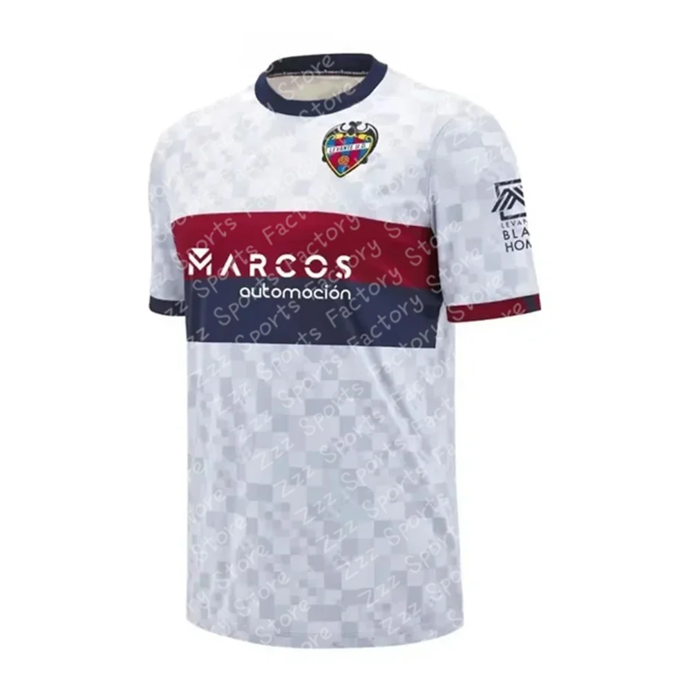 24-25 New Hot Shirt La Liga 2 Team Levante Team Shirt 3D Printed Round Neck Men's and Women's T-shirt Sports Casual Plus Size Sh 3