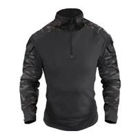 Airsoft Paintball Shirts Multicam CP Camo Cotton Tactical Shirt Men Clothing Army Combat T-Shirt Hunting Clothes Wear-resisting 1