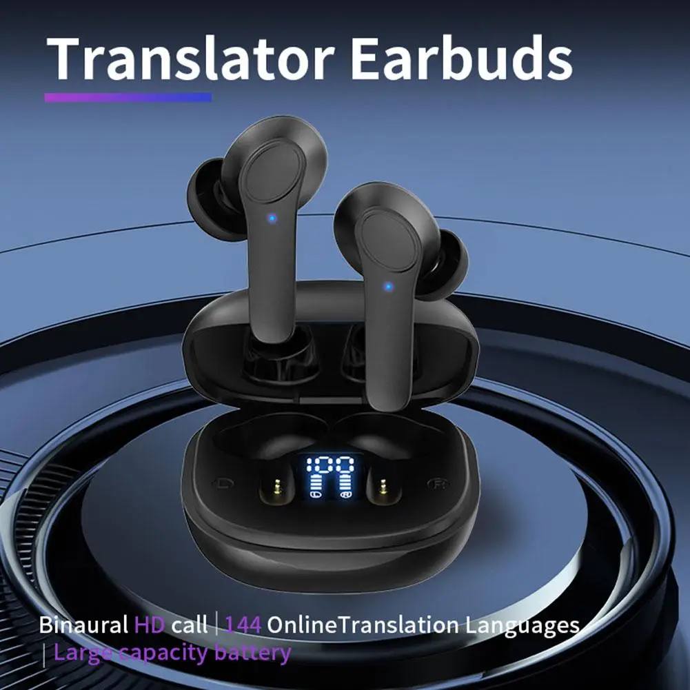 Translation Headphones Translanguages Instant Translate Smart Voice Translator Wireless Bluetooth translator earbuds voice translator language translator translator earphones translation headset