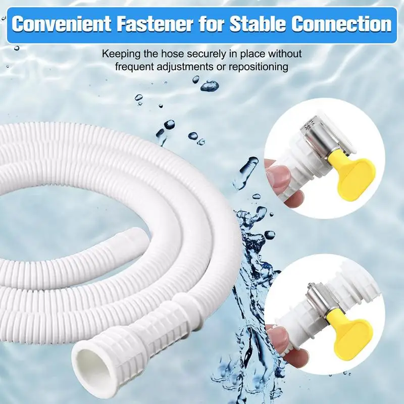 3/4 m Dehumidifier Draining Hose Flexible Leakproof Draining Pipe With Connect Clamp Replacement Dehumidifier Attachment Parts