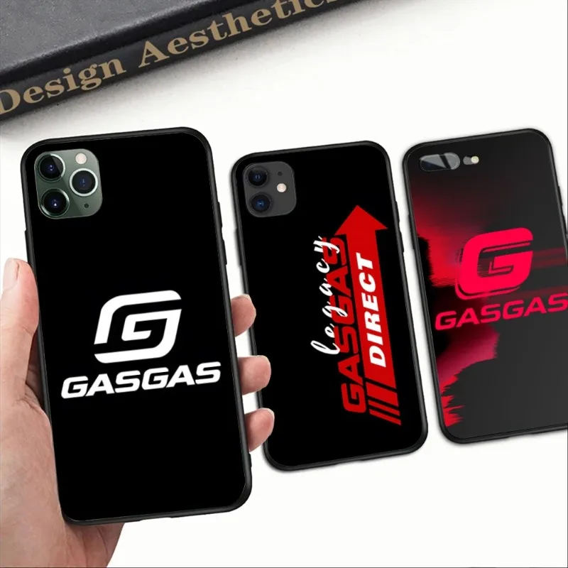 Custodia Per Smartphone Da Corsa Gas-Gas Per Iphone 14 13 12 11 Xs X 8 7 6 Plus Mini Pro Max Se 2022 Cover Morbida Nera Per Telefono Funda