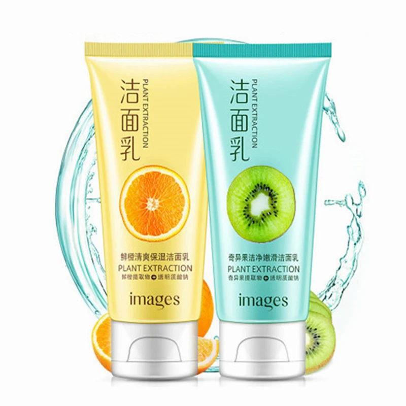 Fresh Orange Fruit Facial Cleanser Wash Deep Clean Nourishing Foam