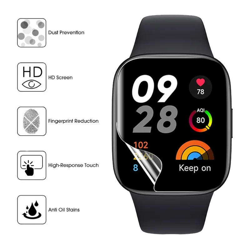Curved Hydrogel Film Screen Protector for Smart Watches