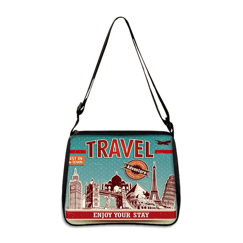 thumbnail image 1 of Bolso de mano con diseño de paisaje de la Torre Eiffel y Londres para mujer, moderno bolso de mano para viaje, bolso de hombro, regalo, 1 of 5