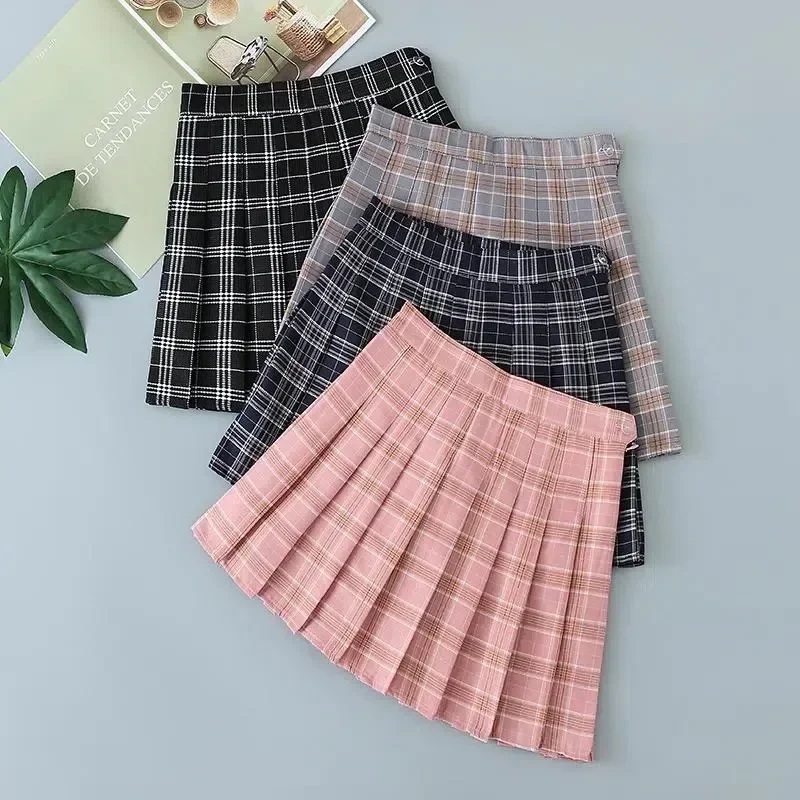 Teen Girls Plaid Twill Pleated Skirt