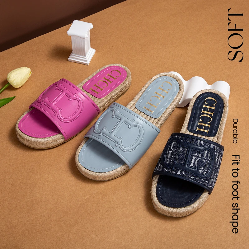 CHCH Women's Beach Shoes New Hemp Bottom Anti slip Women's Sandals Lefu Shoes