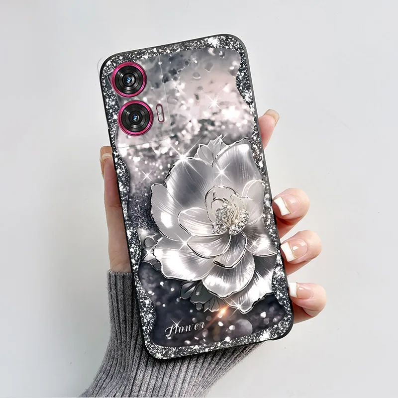 Silicone TPU Fashion Love Heart Cartoon Shockproof Phone Case for Motorola Edge 50 Fusion