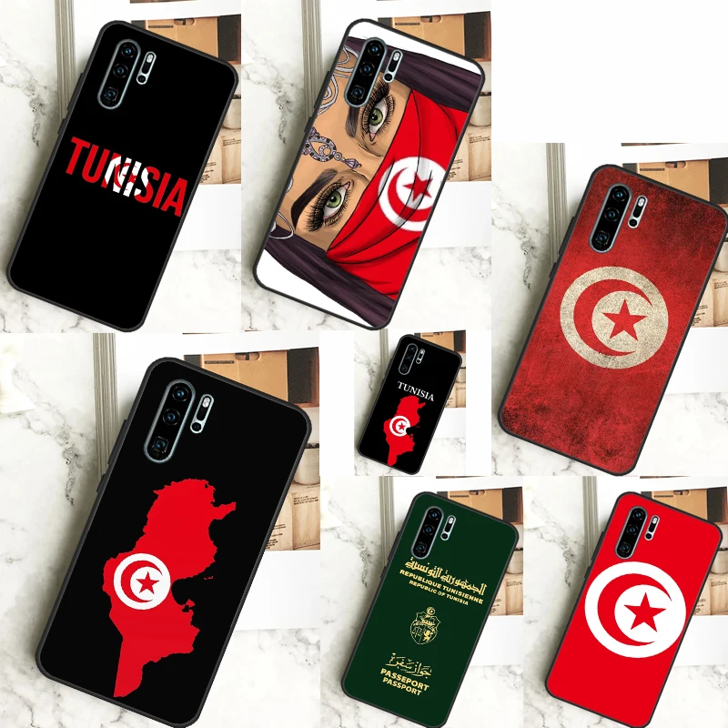 Tunisia Flag Map Design Phone Case