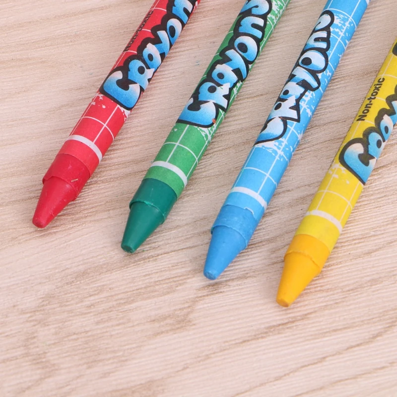 Wax Crayon Stick 1 Set Kid Painting Safety Student Drawing Sketching Art Tool Colorful Kids Paint Stik Pen 12 Colors Colored Crayons Children Painting Supplies