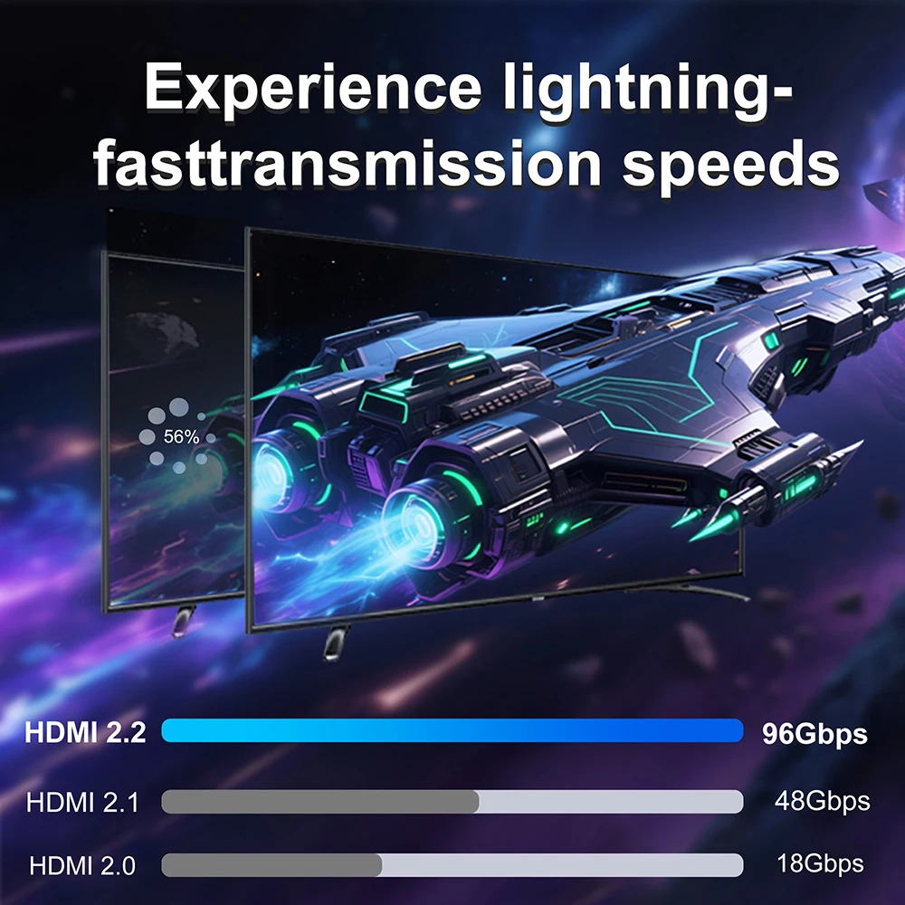 Ultra-High-Definition HDMI Certified Cable with eARC and HDR Support - Multiple Lengths Available
