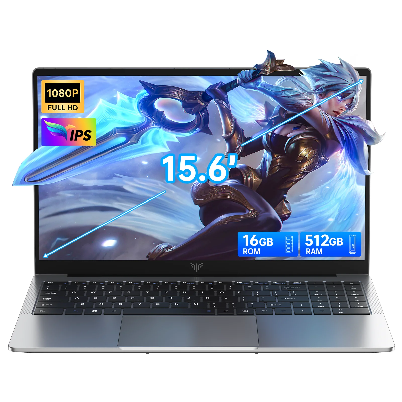 ACEMAGIC 15.6" Ultra Slim Laptop 16GB RAM 512GB SSD Intel N150 Notebook 1920*1080 Display Office Study Computer PC Windows 11