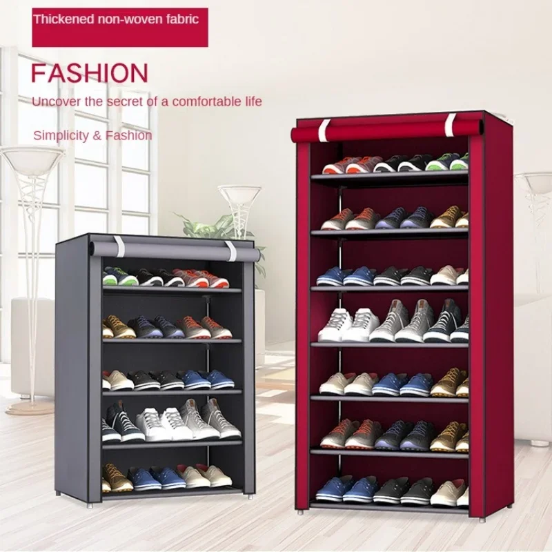 Shoe Rack Fabric Shoe Cabinet Multi-tier Combination Shoe Rack Home Bedroom Living Room Dustproof Storage Dormitory Simple Organizer