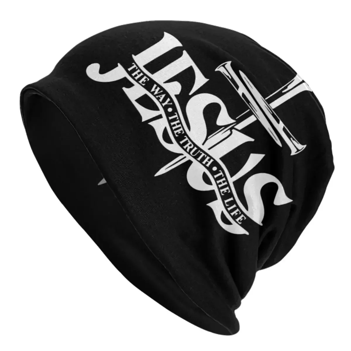 

Jesus The Way The Truth The Life Beanie Bonnet Knitting Hat Men Women Unisex Christ Catholic Warm Winter Skullies Beanies Cap