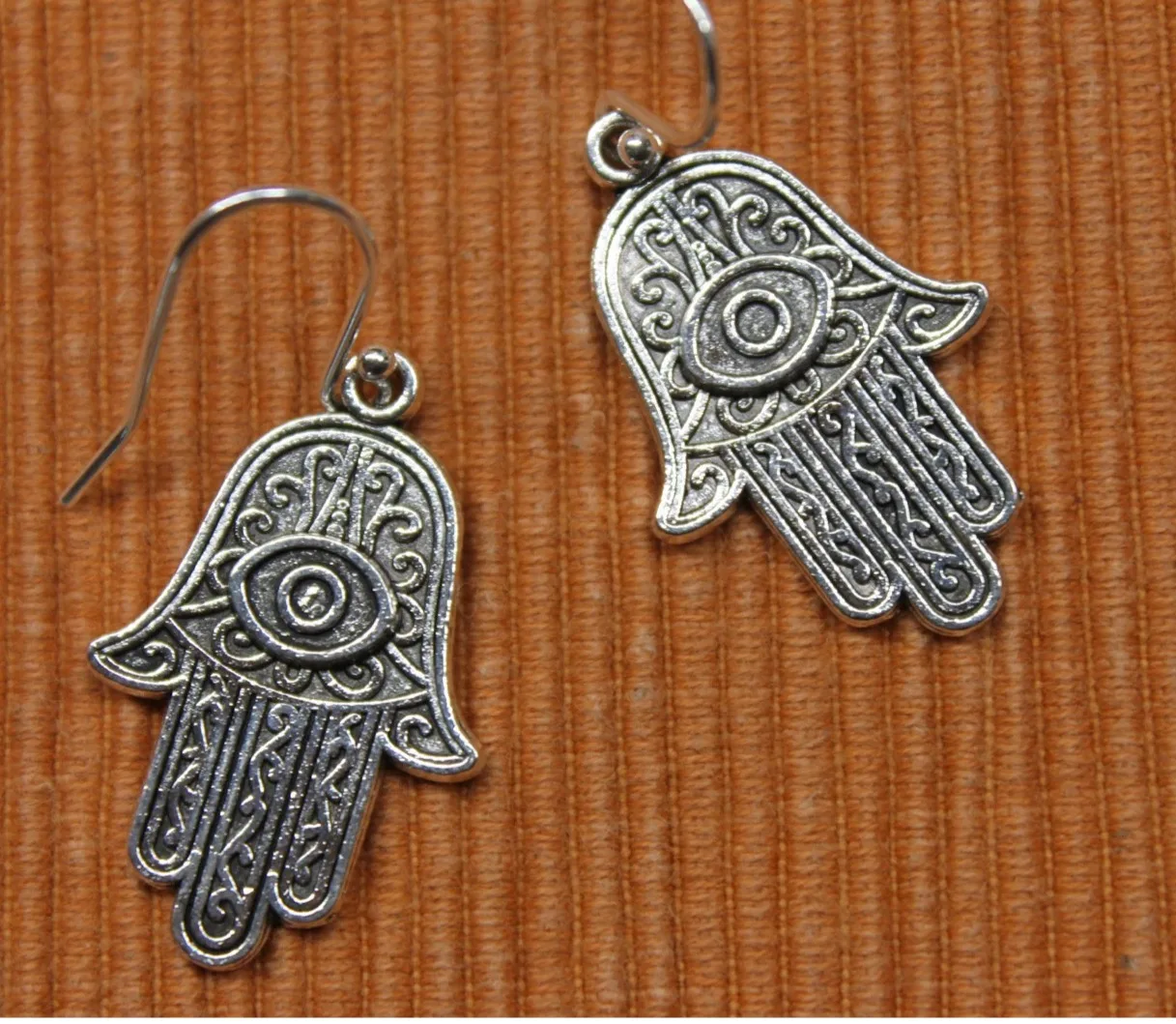 Tiny Sterling Silver Dangles Hammered Circle Earrings
