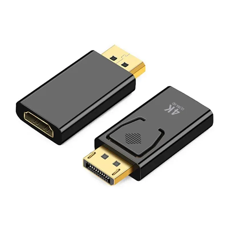 4K DisplayPort to HDMI-Compatible Adapter DP Male to Female HDMI-Compatible Converter 1080P Video for PC HDTV Laptop