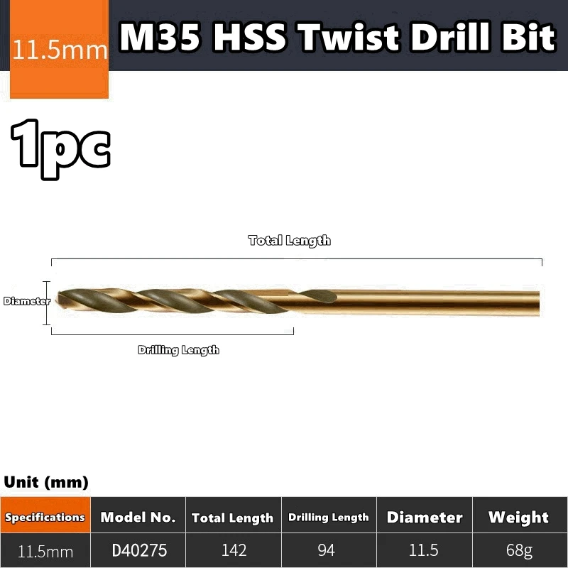 1mm-14mm 1pc/10pcs Cobalt Drill Bits For Metal Wood Working M43 HSS Co Steel Straight Shank 1-13mm Tw-ist Drill Bit Metalworking image 20