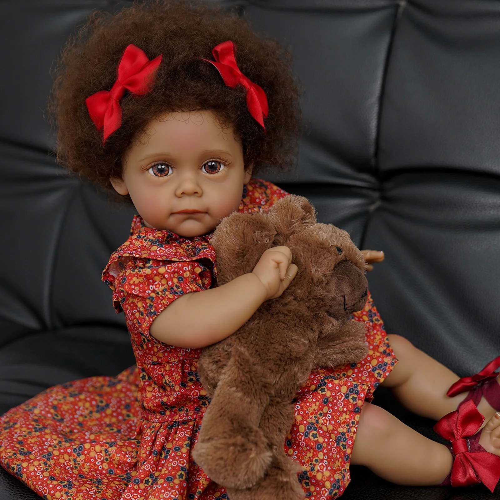 Poupée noire bébé-né de 22, 55cm, poupée de bébé fait à la main, comme de  vraies poupées africaines et américaines, jouets cadeaux - AliExpress