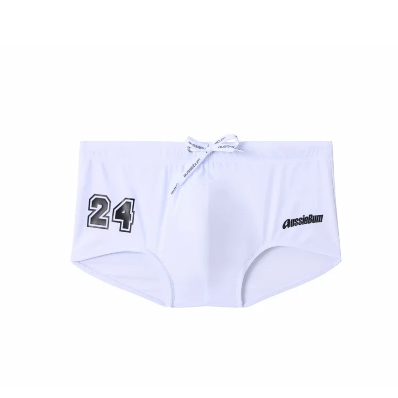 New low-rise boxer swimming trunks seaside printed letters sports casual quick-drying men's swimming trunks 2