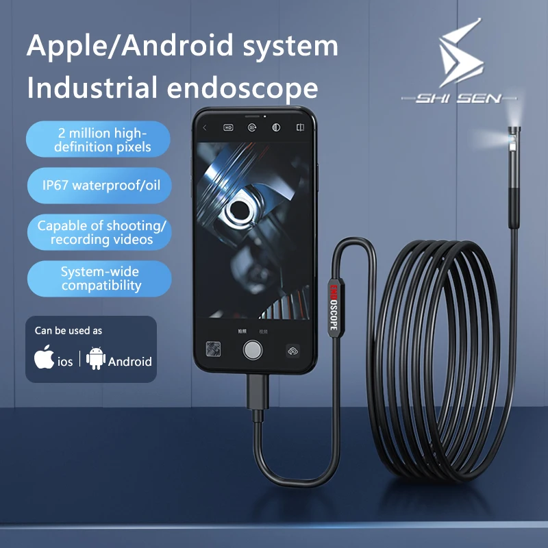 HD 1080P Single/Dual Lens Endoscope Inspection Camera for Android & iOS Mini Waterproof Inspection Camera for Pipe Inspection 1
