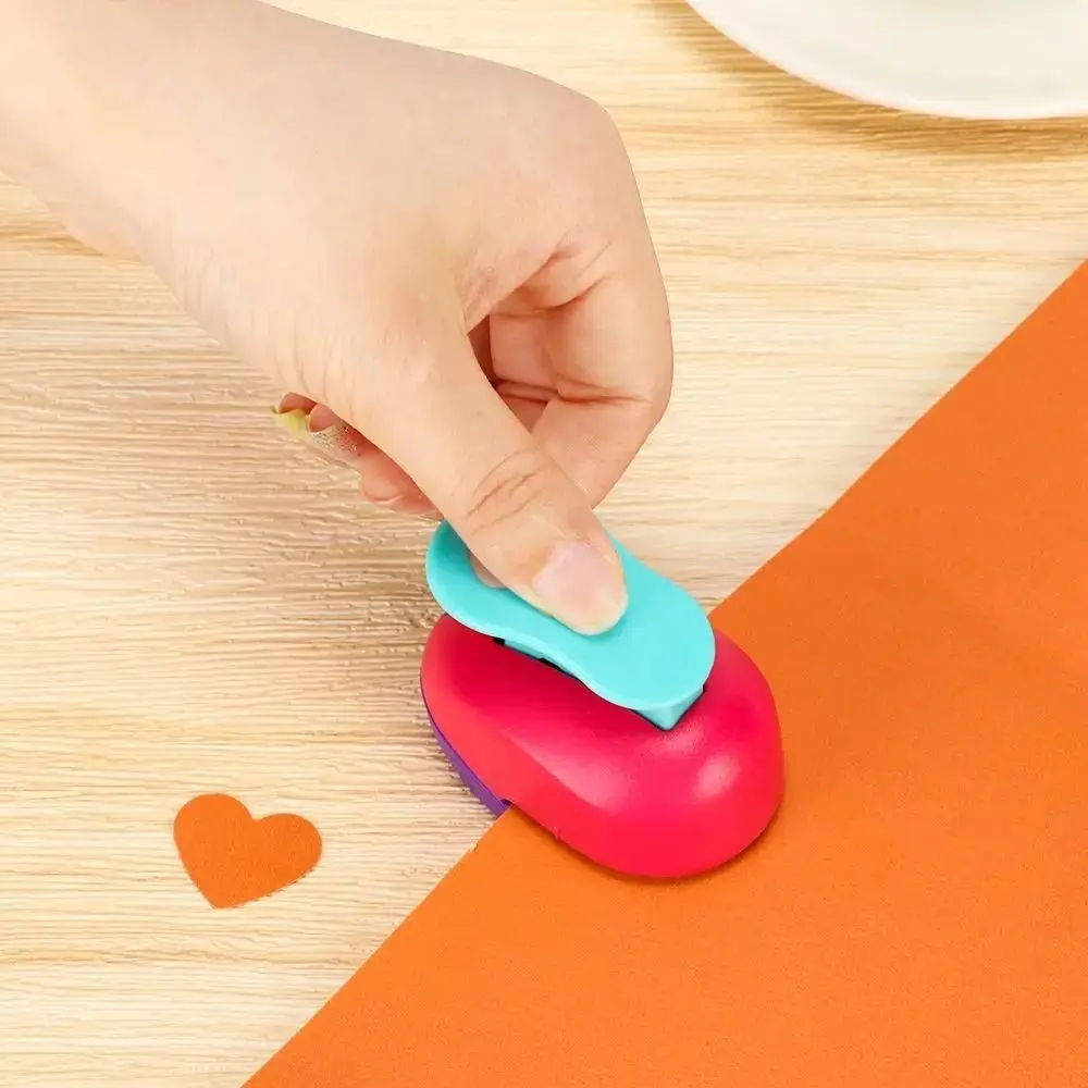 Safe 8-50mm Hole Puncher DIY Scrapbook Cards Making Embossing Device Heart/Star Shaped Hole Handmade Paper Cutting Machine Gift paper punch,hole punching tools,paper craft punch,greeting card tool,embossing maker