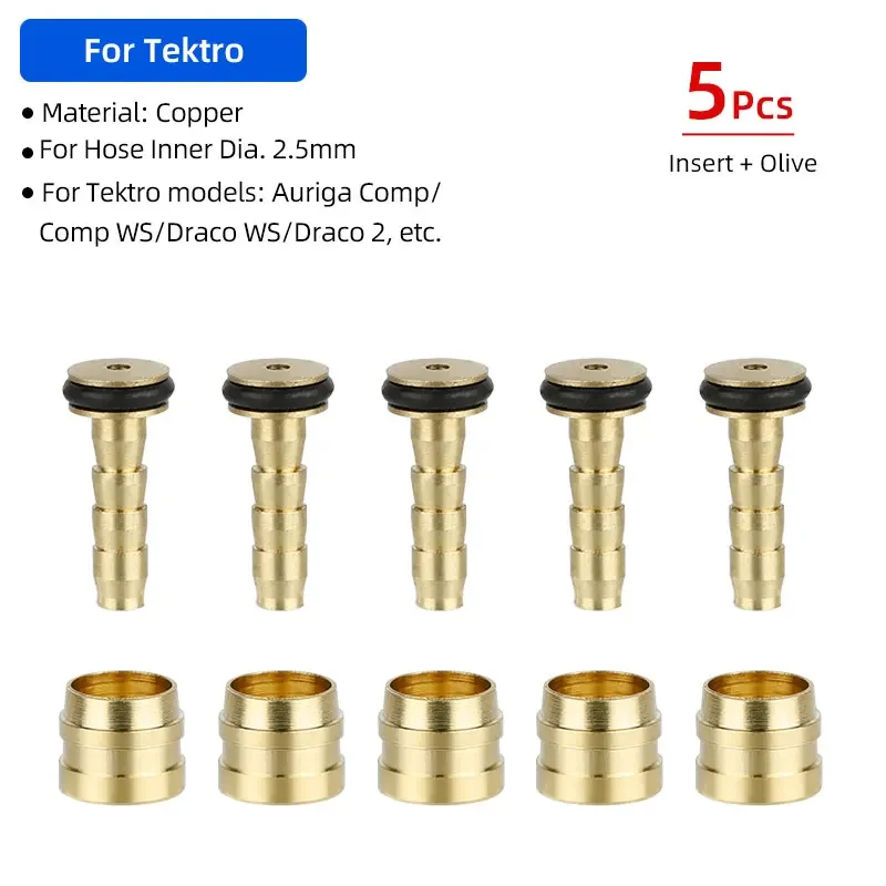 Bicycle Brake Copper Olive Insert Kit 5/10pcs For Shimano BH59/BH90 Sram Magura Tektro Hydraulic Disc Brake Hose