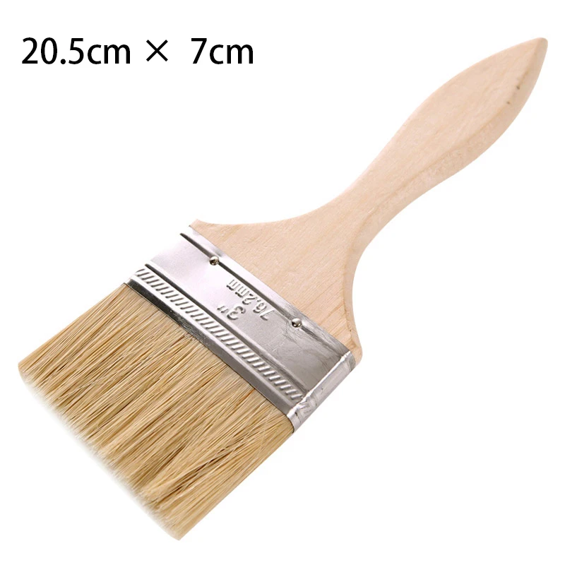 Wooden Paint Brushes for Walls | 5X Synthetic Bristle Paint Brushes for  Painting