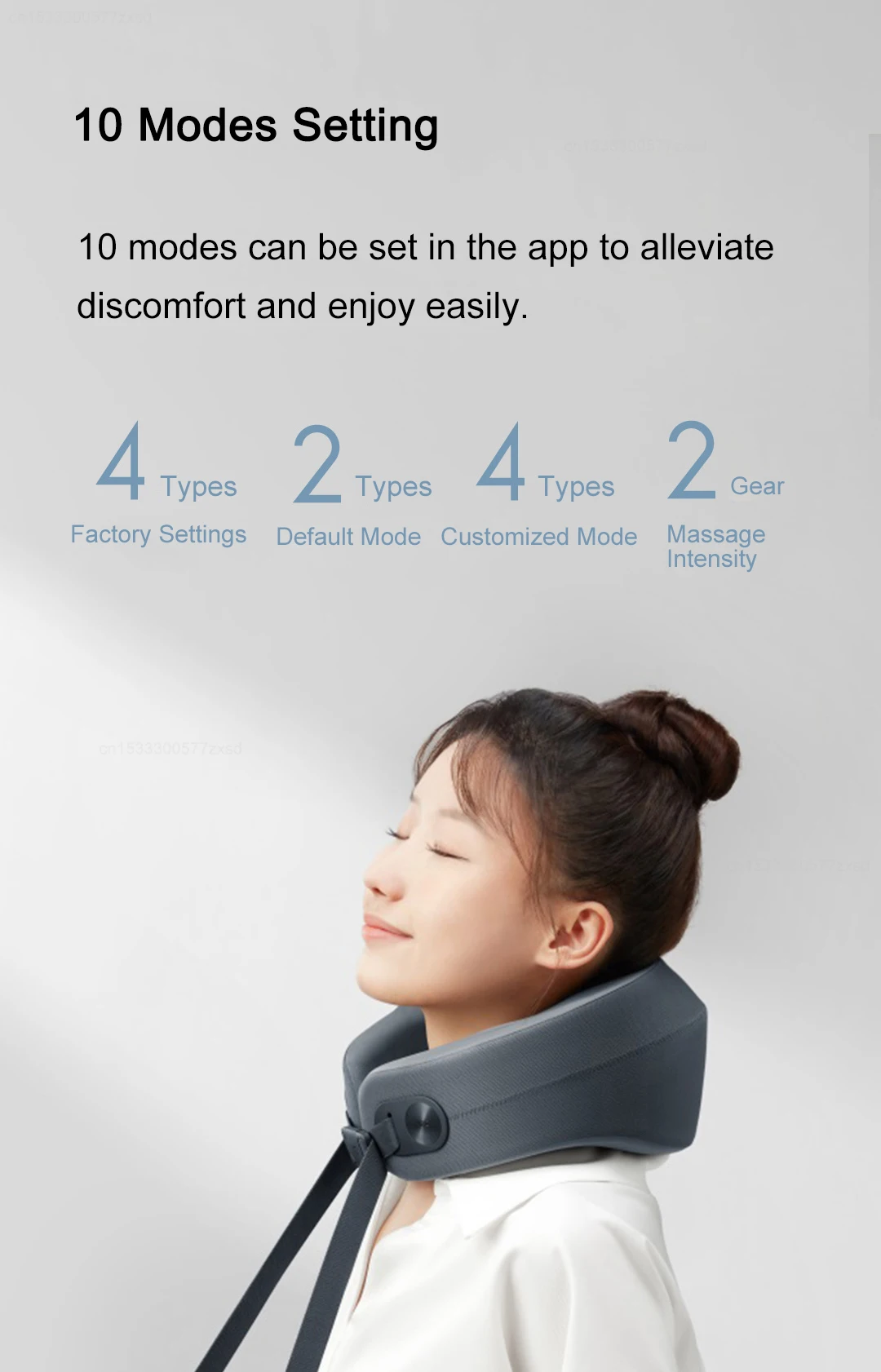 Xiaomi Mijia Smart Neck Massage Relief Neck Shoulder Pain Work with Mi Home App 2550mAh description image 9