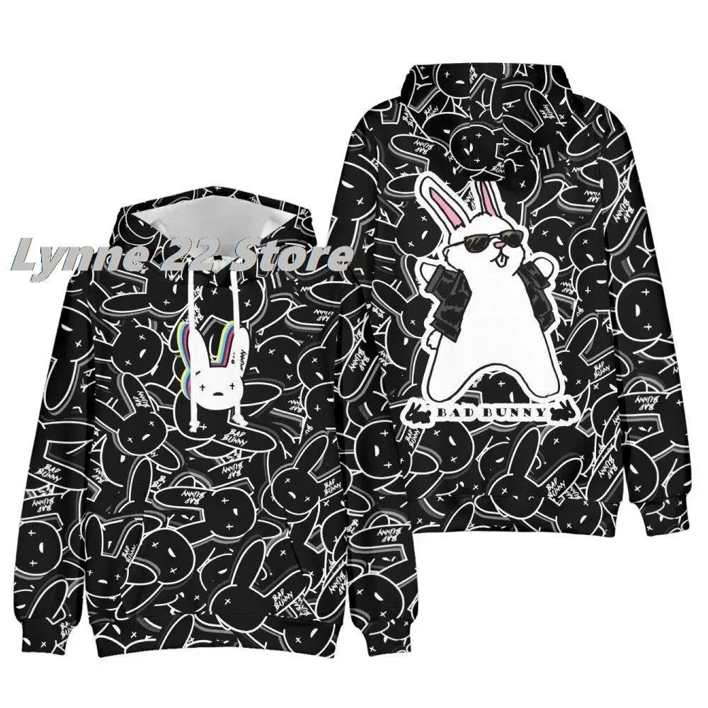 

2022 New Arrivals Bad Bunny Men/women Hoodies Streetwear Hip Hop Oversized Bad Bunny fans Boys/Girls Cool Hoodie Activewear