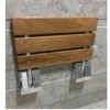 DIYHD SD 15" Shower Bench (40x34)cm,Teak Wood Floding Seat,Wall Mount Bathroom Stool for Inside shower to sit on,Waterproof 2