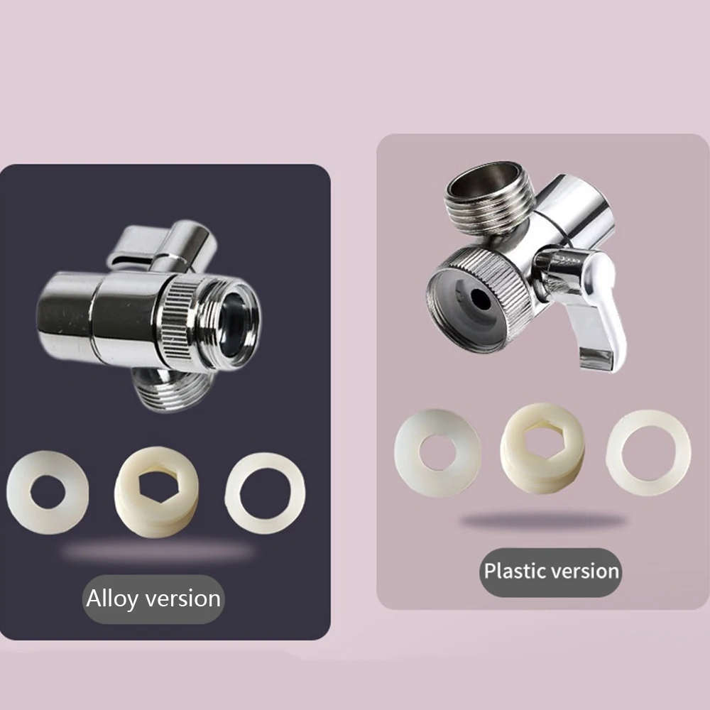 Universal Faucet Diverter Valve Set Shower Head Tap Adapter Sink Sprayer Extender Splitter - Kitchen Bath Faucet Accessory