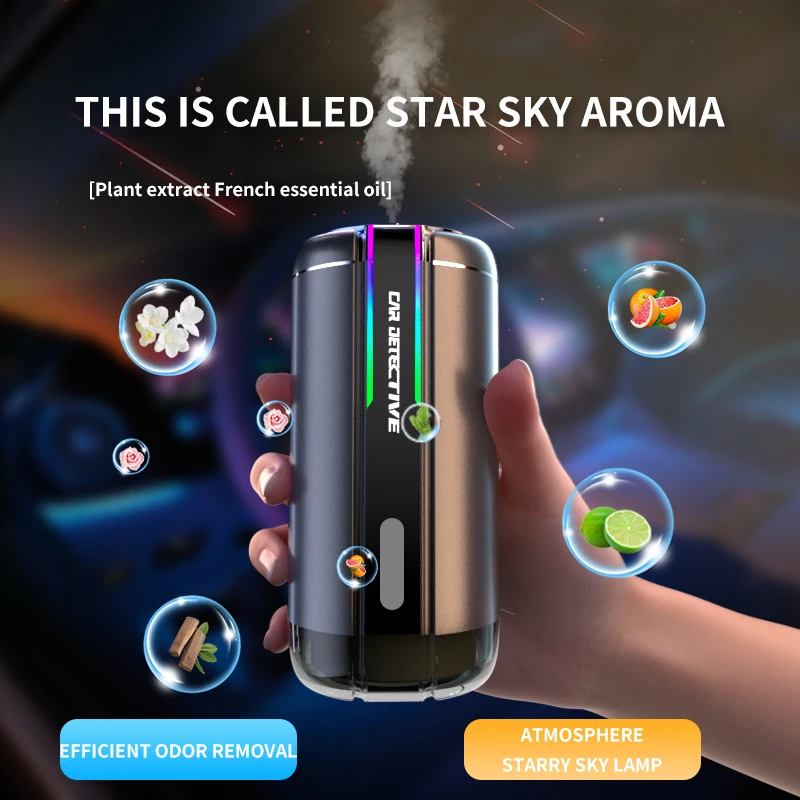 Car Humidifier Creative Romantic Hromatherapy Spray Aromatherapy Machine Colorful Star Lights Household Aromatherapy air humidifier