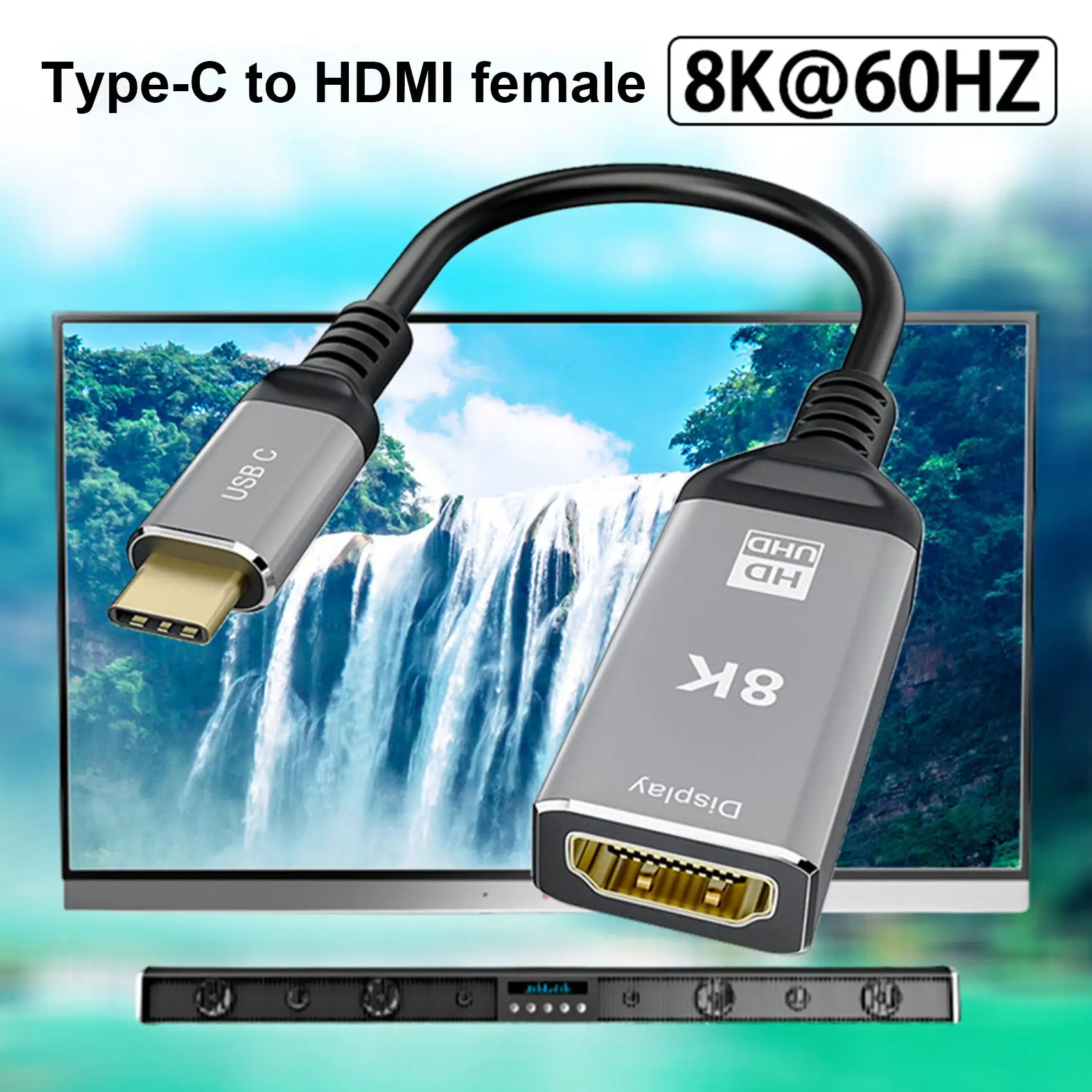 C ŸԿ HDMI ȣȯ  ̺, 8K @ 60Hz HD ̺,  ǻ  HD  ̺