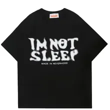 

Oversized T-shirt Letters Print Cotton O-neck T-shirt Men Tops 2022 Summer Harajuku Streetwear Casual Hip Hop T Shirt for Men