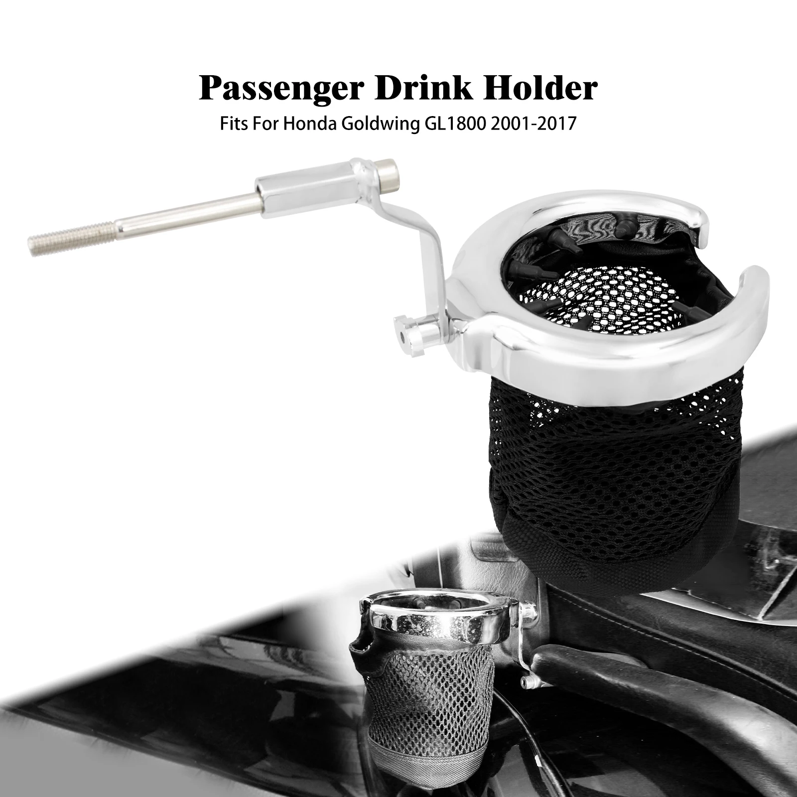MotorcycleDrinkCupHolderPassengerHandlebarChormeWaterDrinking
