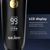 Sejoy Electric Razor for Men Foil Shaver with 3-Blade Edge Shaving Area, 7500 RPM High Speed Motor Digital Power Display Mens El 3