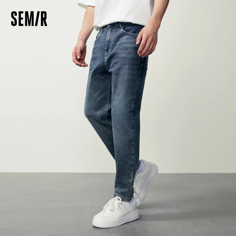 

Semir Jeans Men Autumn Classic Washed Craft Trendy Pants Simple Commuting Fashion Tapered Trousers