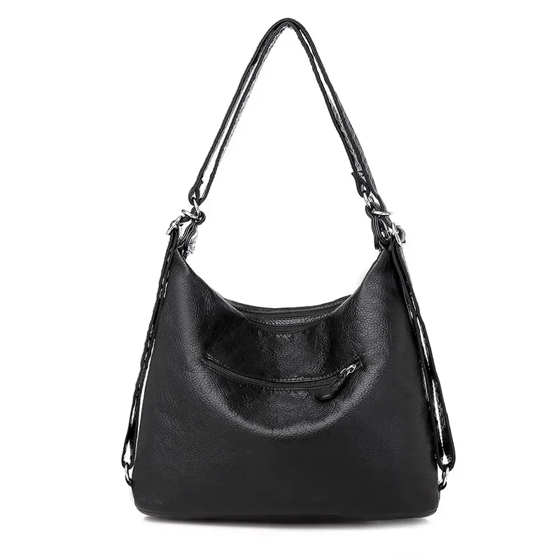 Genuine Leather Handbags Multifunction Casual Tote Bag Bagpack For Women Shoulder Bags