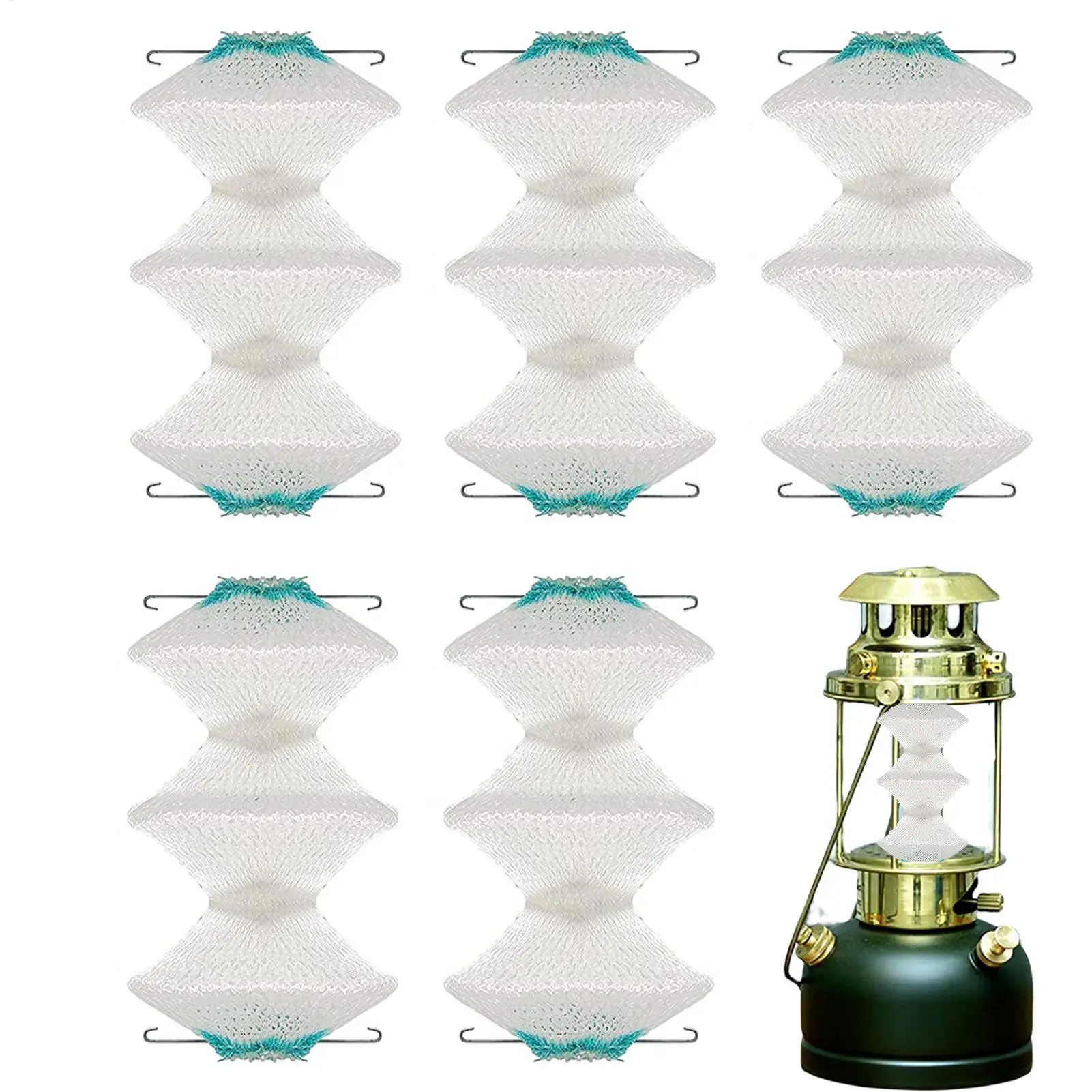5 stücke Camping Gas Laterne Mäntel 3-Schicht Propan Licht Mäntel mit 2 Montage Clips Outdoor Kerosin Lampe Gaze mesh Abdeckung – Detail 5