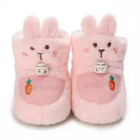 Winter newborn baby cotton shoes cute cartoon boys and girls first step thick snow boots soft and warm casual walking shoes 4
