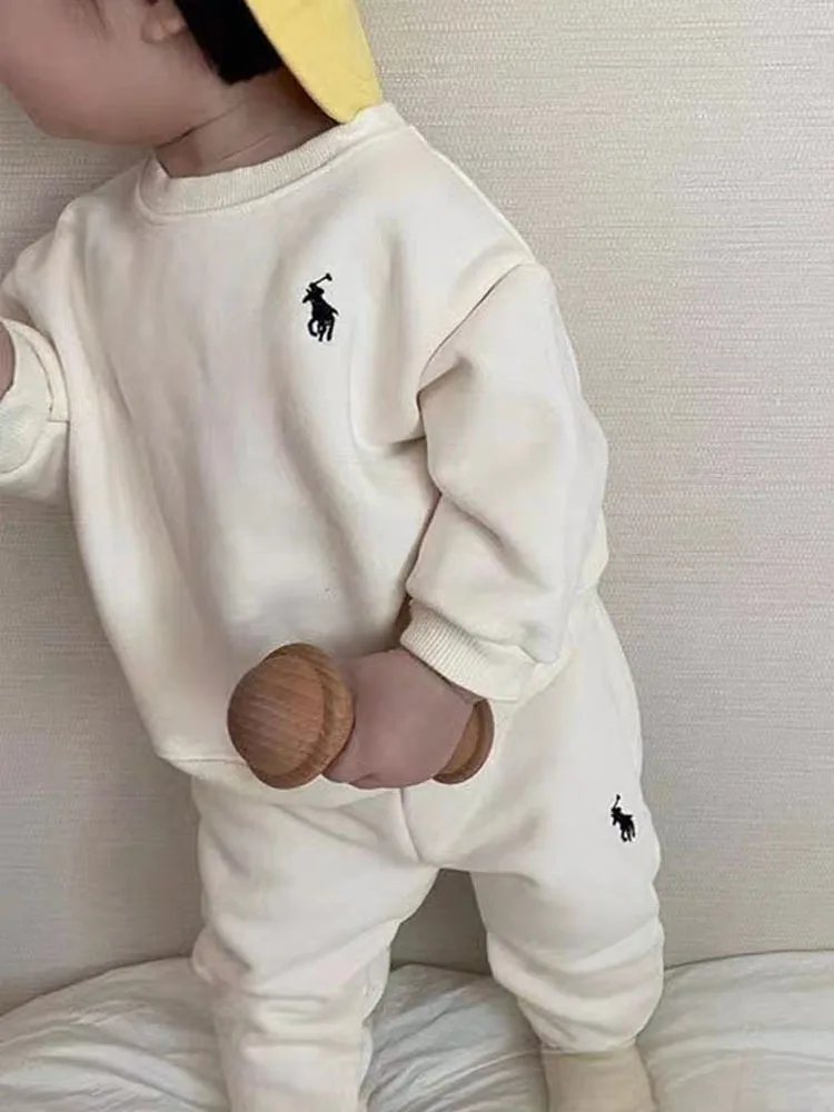 

Boys Spring Sports Round Neck Sweater Set Children's Wear Two Piece Children Clothes Children's Top And Bottom Clothes Set Kids