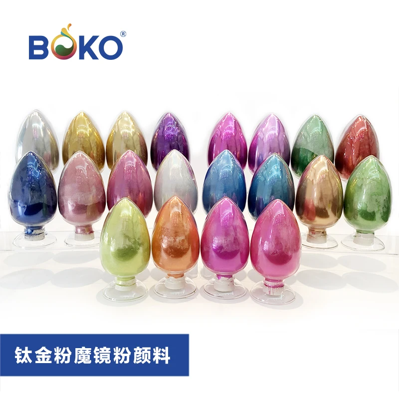 BOKO 0.3g High Quality Color Platinum Pigment Chameleon Mermaid Powder Pure Super Chrome Rainbow Nail Dust Mirror Effect