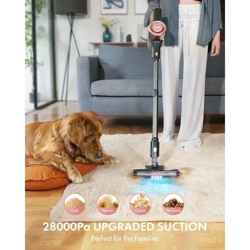 Homeika Cordless Vacuum Cleaner, 28Kpa Powerful Suction, 380W Powerful Brushless Motor, 8in1 Lightweight Handheld Vacuum Cleaner 2