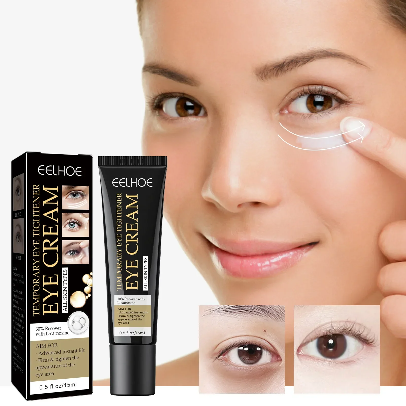 Eelhoe Instant Firming Eye Cream Moisture Replenishment Fade Wrinkles Eye Bags and Dark Circle Tighten Skin Around Eyes 2