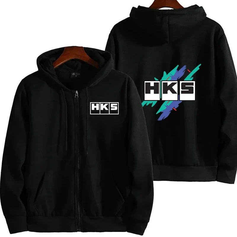 Japan JDM Geändert Auto HKS ENDLESS männer Strickjacke Hoodie Gedruckt Reißverschluss Pullover Einfarbig Lose Harajuku Hip Hop Tops
